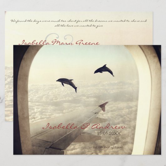 Dolfijnen - Weddenschap Kaart (Voorkant / Achterkant)