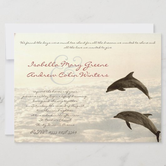 Dolfijnen - Weddenschap Kaart (Achterkant)