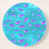 Dolfijnen zandsteen onderzetter (Voorkant)