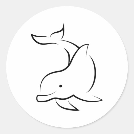 Dolfijnen Zee Dierlijk Ocean Water Gift Idee Ronde Sticker (Voorkant)