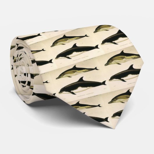  dolfijnen, zeedieren en zoogdieren stropdas (Opgerold)