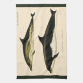 dolfijnen, zeedieren en zoogdieren theedoek (Verticaal)