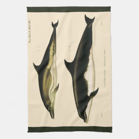  dolfijnen, zeedieren en zoogdieren theedoek (Verticaal)