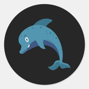 Dolfijnen Zeeen Dieren ontwerpen Gift Ideeën Ronde Sticker