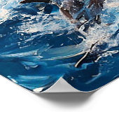 Dolfijnen zeegezicht poster (Hoek)