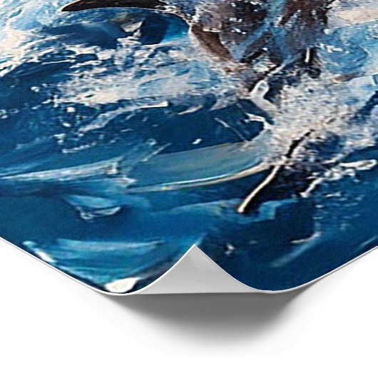 Dolfijnen zeegezicht poster (Hoek)