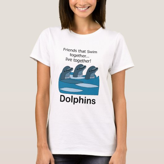 Dolfijnen Zeezoogdier Vriendschap T-shirt (Voorkant)