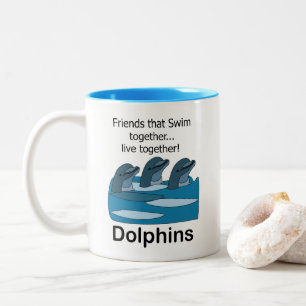 Dolfijnen Zeezoogdier Vriendschap Tweekleurige Koffiemok