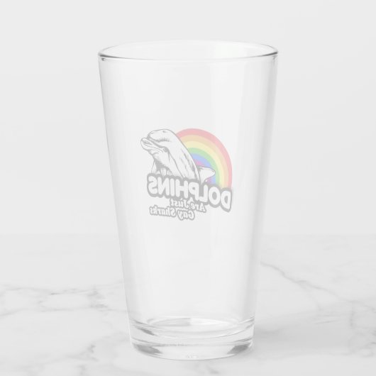 Dolfijnen zijn gewoon homoseksuele haaien glas (Achterkant)