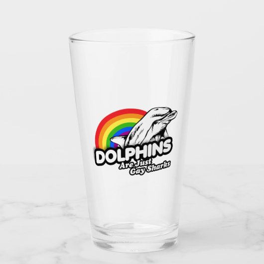 Dolfijnen zijn gewoon homoseksuele haaien glas (Voorkant)