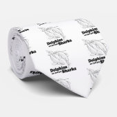 Dolfijnen zijn homoseksuele haaien stropdas (Opgerold)