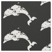 Dolfijnen Zwart-wit Zee Leven Patroon Stof (Close Up)