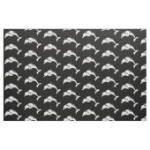 Dolfijnen Zwart-wit Zee Leven Patroon Stof (Fat Quarter)