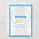 Dolfijnen Zwembad Party Verjaardag Kaart (Achterkant)