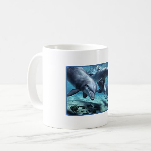 Dolfijnen Zwemende Mok (Voorkant links)
