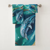 Dolfijnen zwemmen bad handdoek (Insitu)
