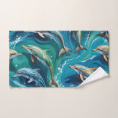 Dolfijnen zwemmen bad handdoek (Handdoek)