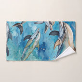 Dolfijnen zwemmen in het zee bad handdoek (Handdoek)