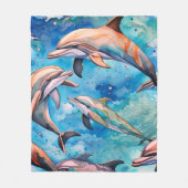 Dolfijnen zwemmen in het zee fleece deken (Voorkant)