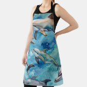 Dolfijnen zwemmen in het zee schort (Insitu)