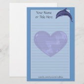 Dolfijnenbakkerij met flessenoplossing briefpapier (Voorkant / Achterkant)