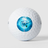 dolfijnenblauwe fantasie golfballen (Voorkant)