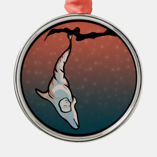 dolfijnencocoon metalen ornament (Voorkant)