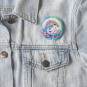 Dolfijnenfeestbord Ronde Button 5,7 Cm (In situ)