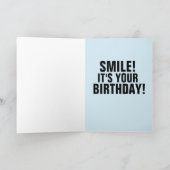 DOLFIJNENFOTOGRAFIE SMILE VERJAARDAG KAART (Binnen)