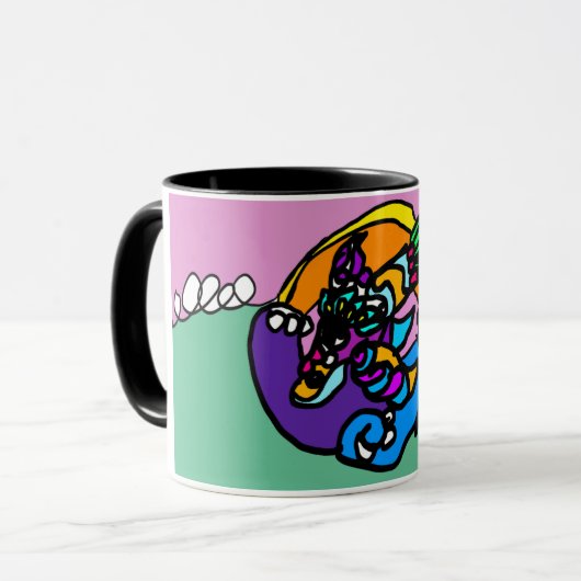 Dolfijnengolf mok (Voorkant links)