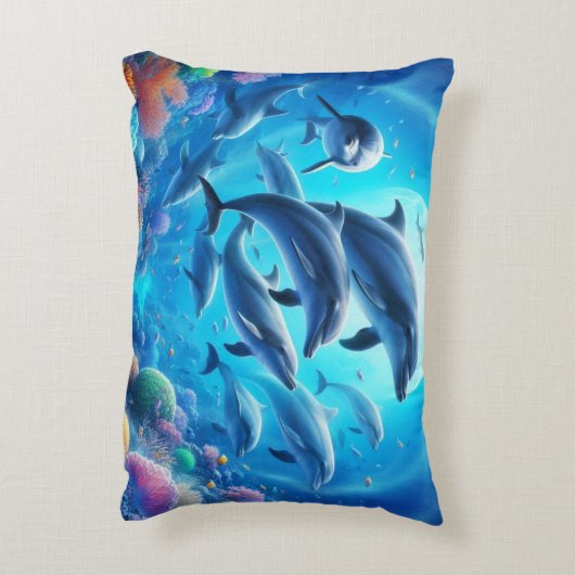 dolfijnenkinderkamer accent kussen (Achterkant (Verticaal))
