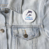 Dolfijnenliefde Ronde Button 5,7 Cm (In situ)