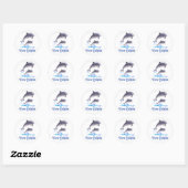 Dolfijnenliefde Ronde Sticker (Vel)