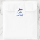 Dolfijnenliefde Ronde Sticker (Tas)