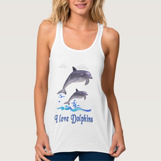 Dolfijnenliefde Tanktop (Voorkant)