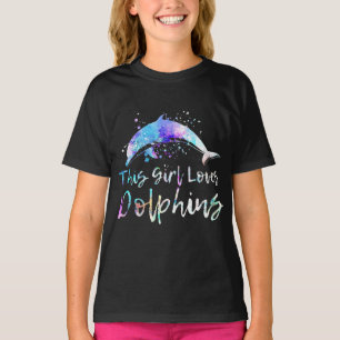 dolfijnenliefhebber dit meisje houdt van dolfijnen t-shirt