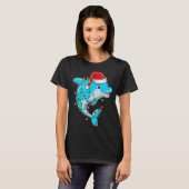 Dolfijnenliefhebber Kerstmis - Dolfijn met Kerstma T-shirt (Voorkant volledig)