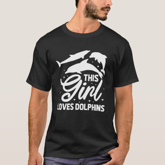 Dolfijnenliefhebber Leuk Dit meisje houdt van Dolf T-shirt (Voorkant)