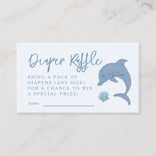 Dolfijnenluier Raffle Ticket Informatiekaartje (Voorkant)
