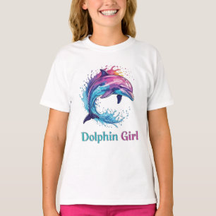 Dolfijnenmeisje Oceaanliefhebber Grafisch T-shirt