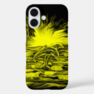 Dolfijnenpaar in de zon iPhone 16 hoesje
