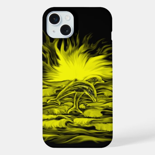Dolfijnenpaar in de zon iPhone hoesje (Achterkant)
