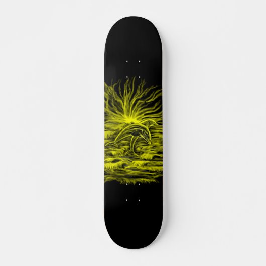 Dolfijnenpaar in de zon persoonlijk skateboard (Voorkant)