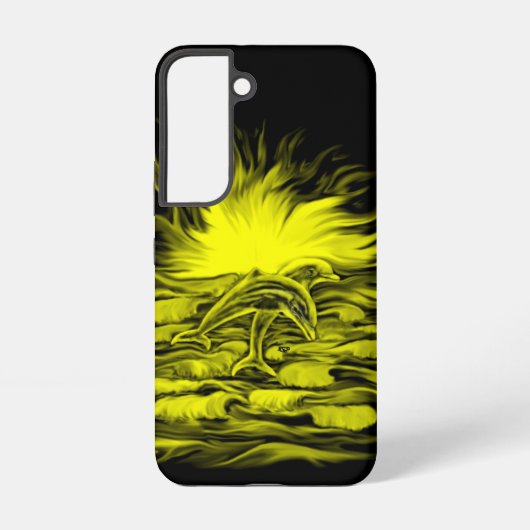 Dolfijnenpaar in de zon samsung galaxy hoesje (Achterkant)