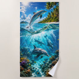 Dolfijnenparadijs Strandhanddoek Strandlaken