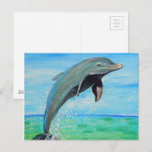 Dolfijnenschilderen Briefkaart (Voorkant / Achterkant)