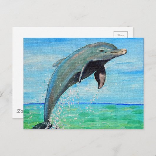 Dolfijnenschilderen Briefkaart (Voorkant / Achterkant)