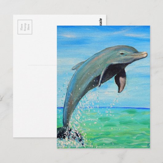 Dolfijnenschilderen Briefkaart (Voorkant / Achterkant)