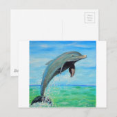 Dolfijnenschilderen Briefkaart (Voorkant / Achterkant)