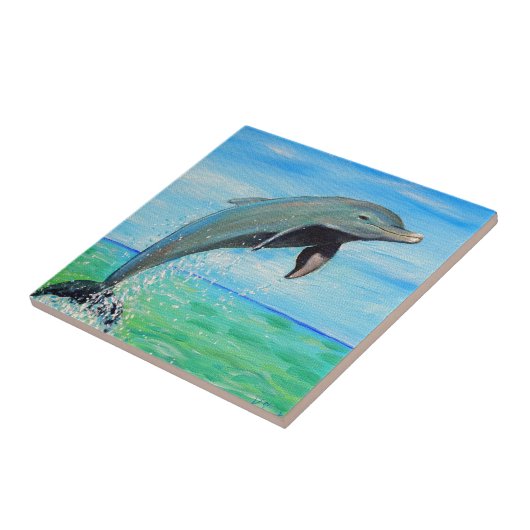Dolfijnenschilderen Tegeltje (Zijkant)